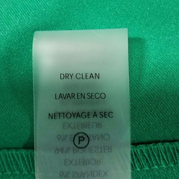 Calvin Klein Green Flounce Midi Sheath Dress Womens Size 4 - Picture 5 of 14